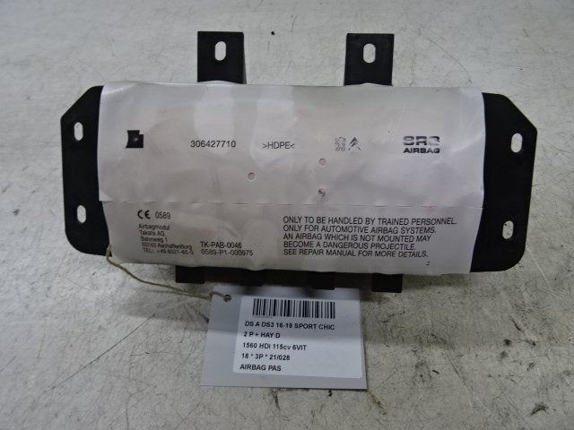AIRBAG PASSAGIER DS DS 3 (SA) (01-2015/07-2019) (9801618280), Gebruikt, Overige automerken