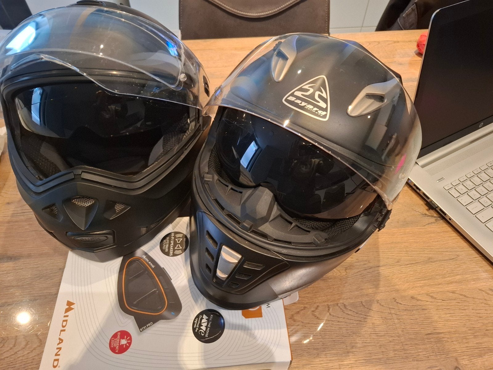 2 motorhelm met intercom, Motos, Enlèvement