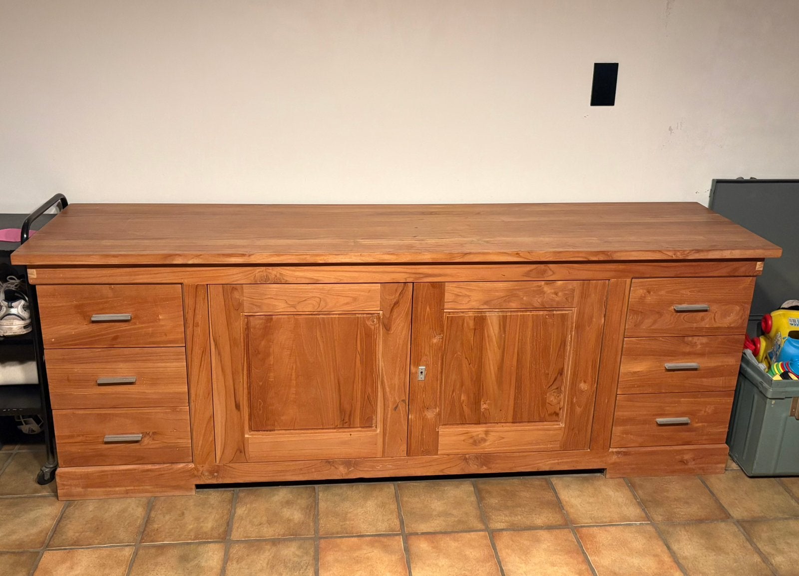 Teak dressoir., Ophalen, Gebruikt, Teakhout