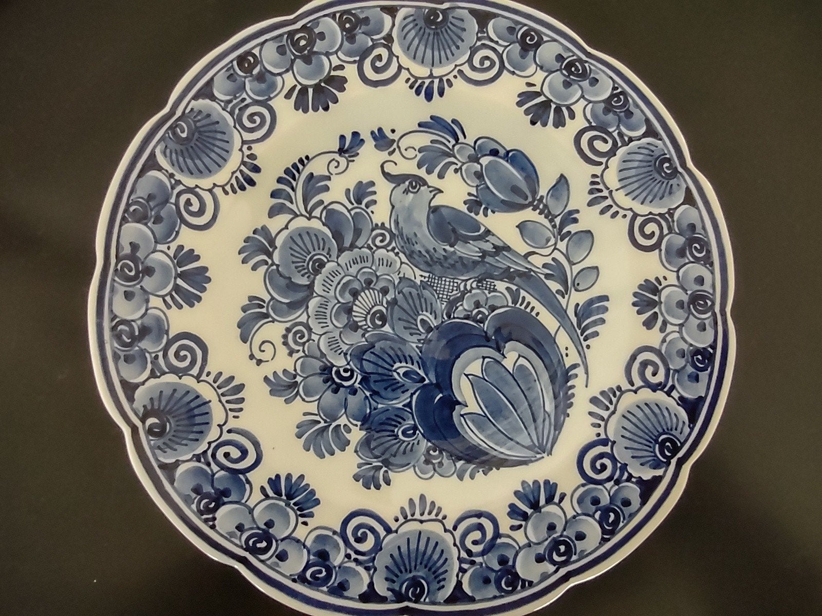 Vintage Delfts blauw wandbord 20cm, heel goede staat, Antiek en Kunst, Antiek | Wandborden en Tegels, Ophalen of Verzenden