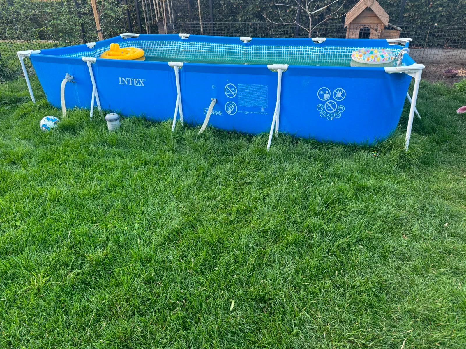 Piscines intex avec le filtre, Jardin & Terrasse, Enlèvement, Utilisé, Rectangulaire, 400 cm ou plus