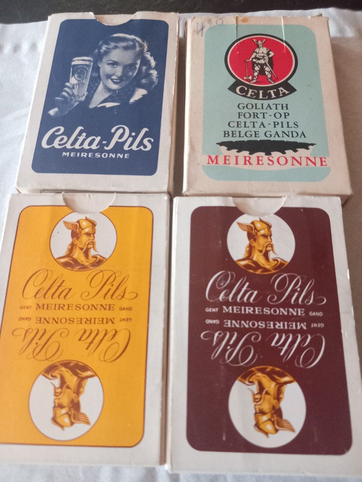 Publicité du fort Celta Meiresonne Goliath sur des cartes à, Enlèvement