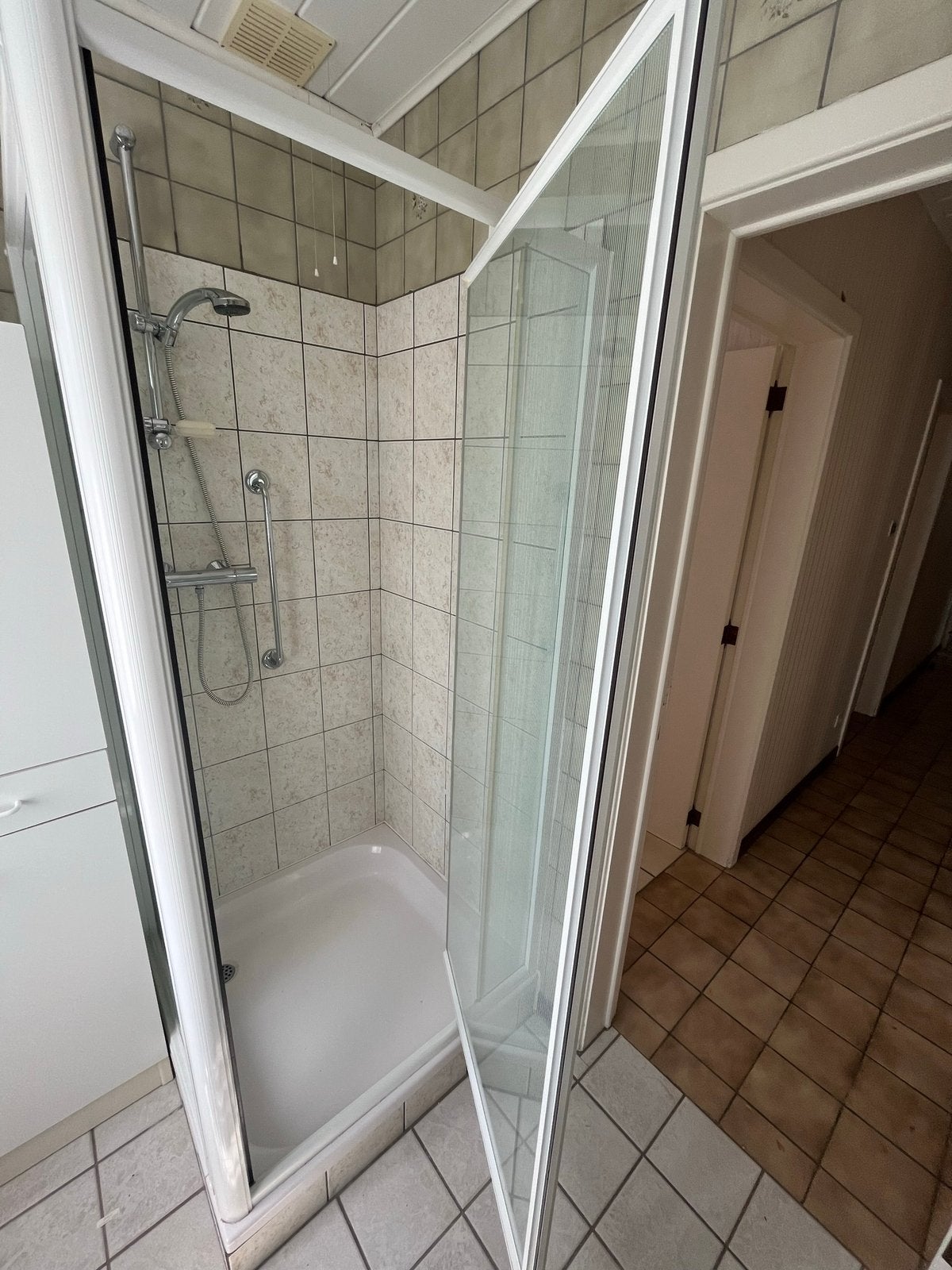 Douche 90x90cm 2wanden met douchebak, Maison & Meubles, Salle de bain | Salle de bain complète, Enlèvement, Utilisé