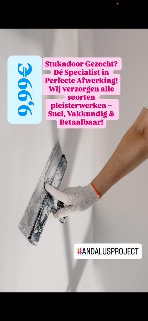 Stukadoor werk, Ophalen, Zo goed als nieuw