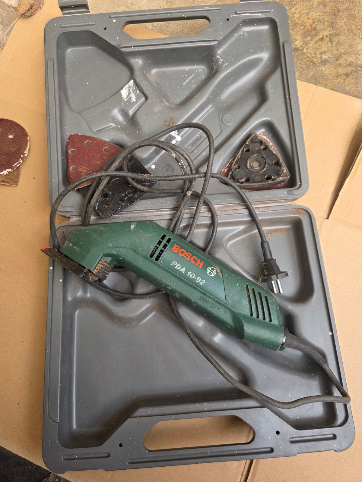 Ponceuse triangulaire Bosch PDA 120 E avec coffret d'origine, Bricolage & Construction, Enlèvement, Utilisé, Autres types, BOSCH