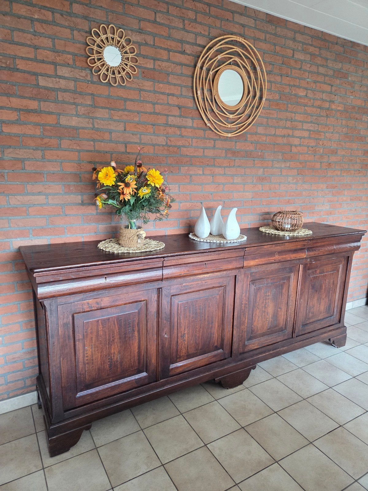 Dressoir in volle eik, Ophalen