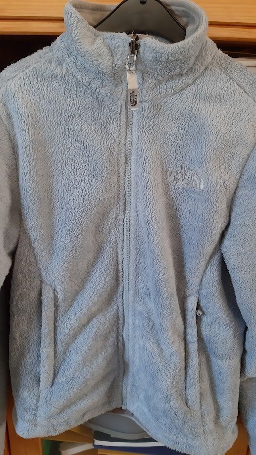 Northface fleece XS licht blauw rits zakken met rits, Northface, Ophalen of Verzenden, Zo goed als nieuw, Blauw