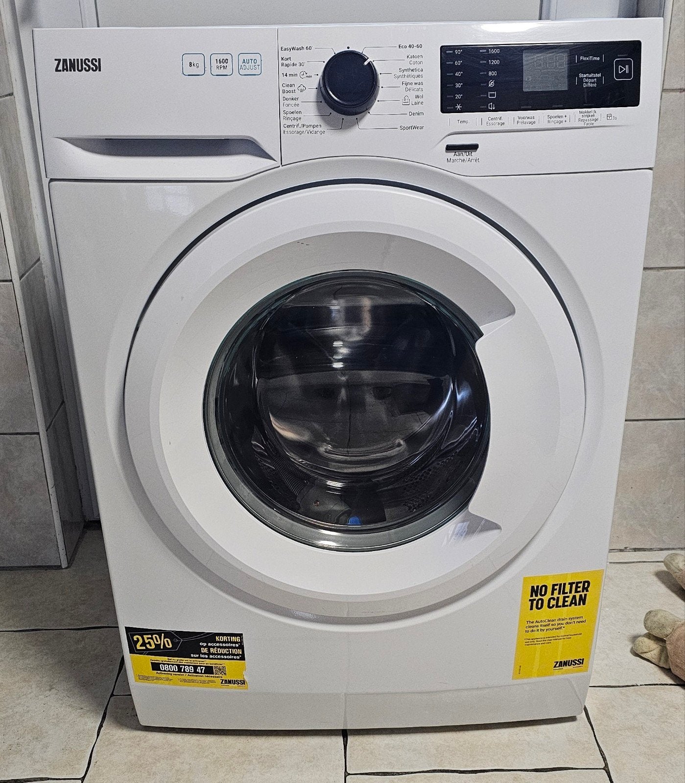 Wasmachine Zanussi 8KG A+++ 1600toeren in top staat, Elektronische apparatuur, Wasmachines, Ophalen, 8 tot 10 kg, Zo goed als nieuw
