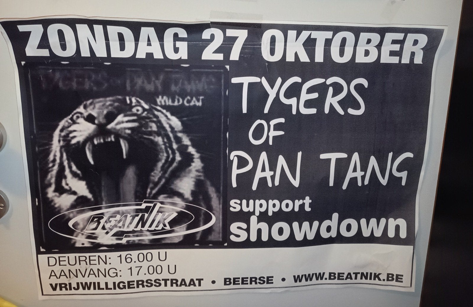 Tygers of Pan Tang 2013 poster, Gebruikt, Deurposter of groter, Rechthoekig Liggend, Ophalen of Verzenden