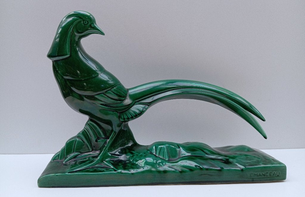 ART DECO BEELD LEMANCEAU KERAMIEK AARDEWERK, Ophalen of Verzenden