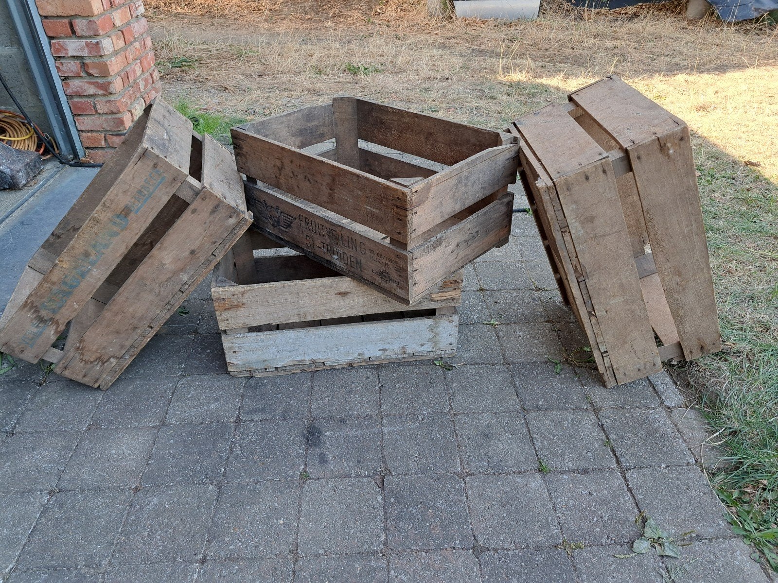 oude fruitkistjes in hout, Tuin en Terras, Ophalen, Hout