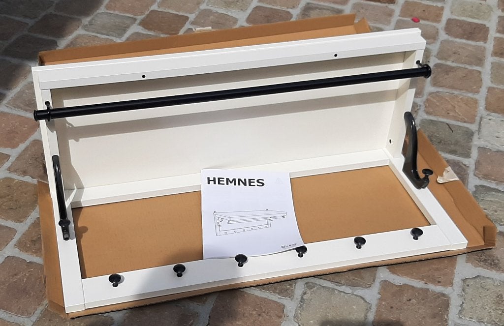 Porte-manteau HEMNES, blanc, largeur 85 cm, Maison & Meubles, Enlèvement, Neuf