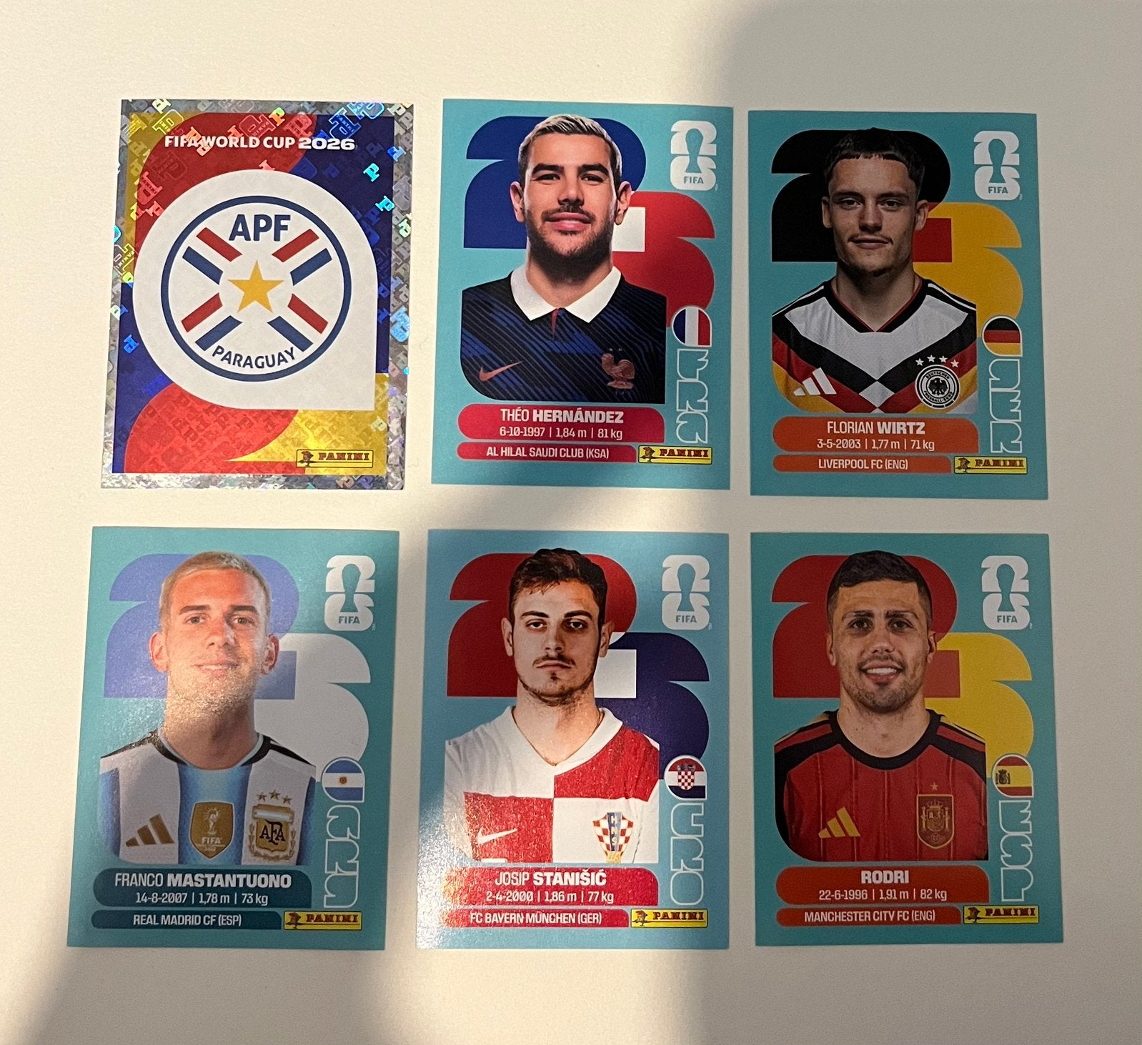 Panini FIFA World Cup 2026 stickers & shiny logo – lot van 6, Ophalen, Nieuw, Sticker