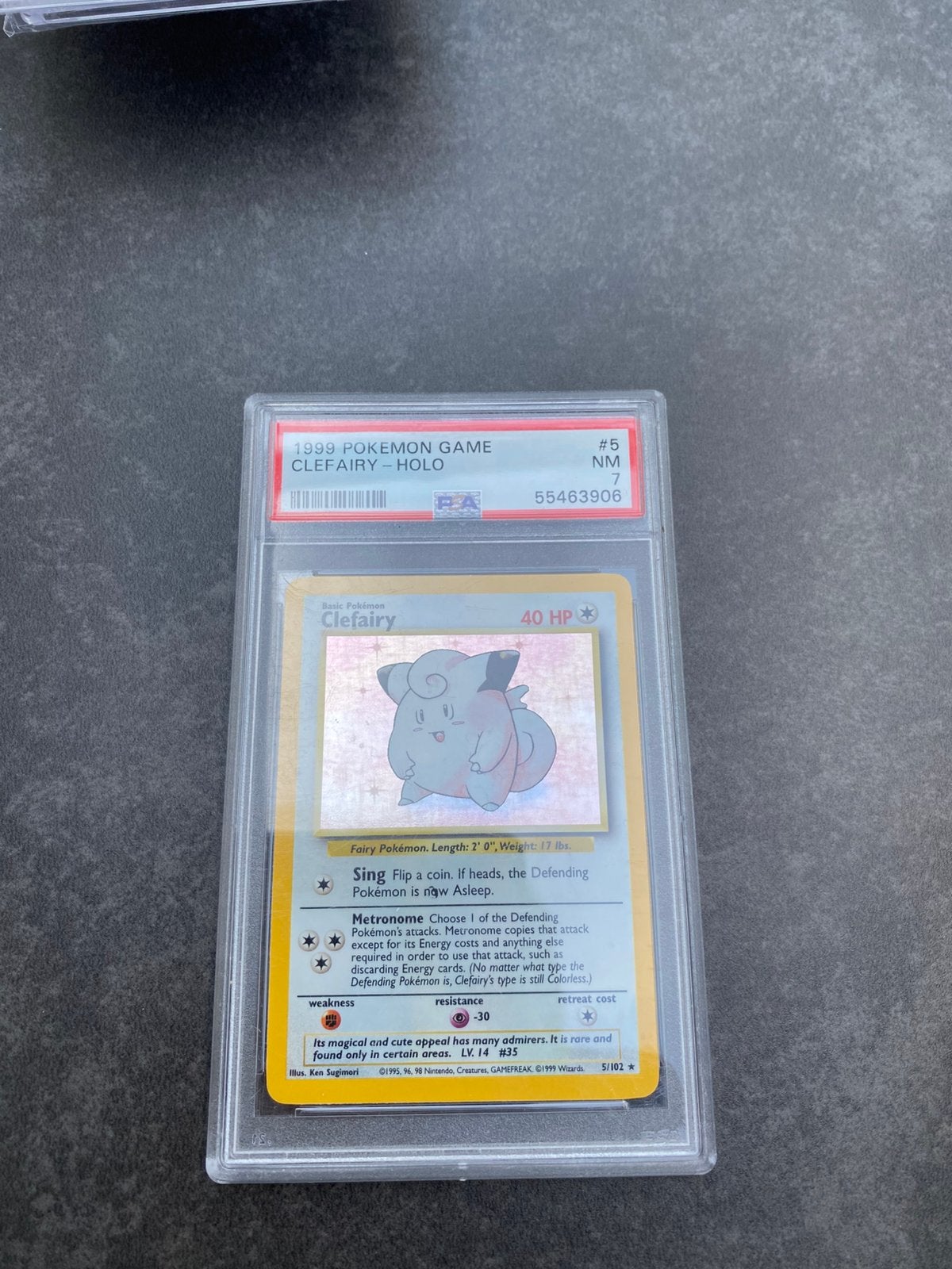 Clefairy PSA 7 wotc base, Ophalen of Verzenden, Zo goed als nieuw