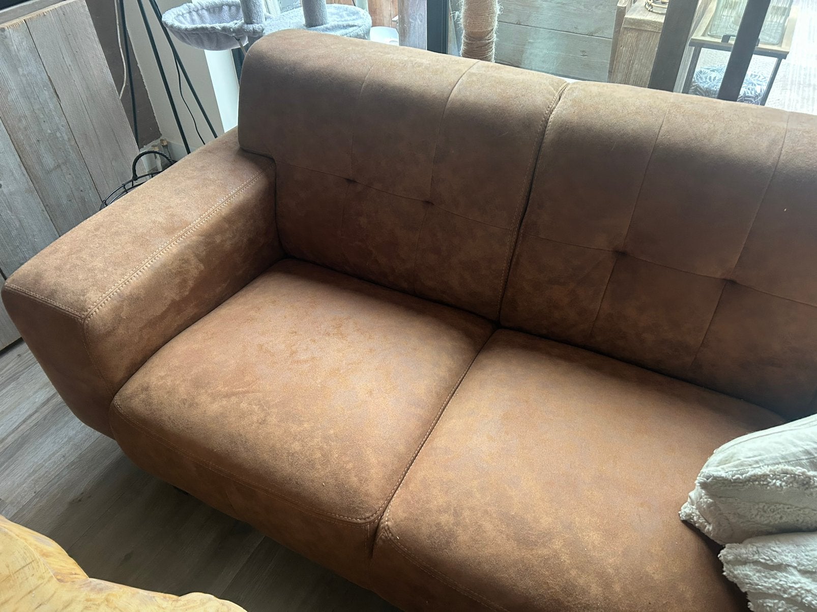 L-zetel cognac kleur, Enlèvement, Comme neuf