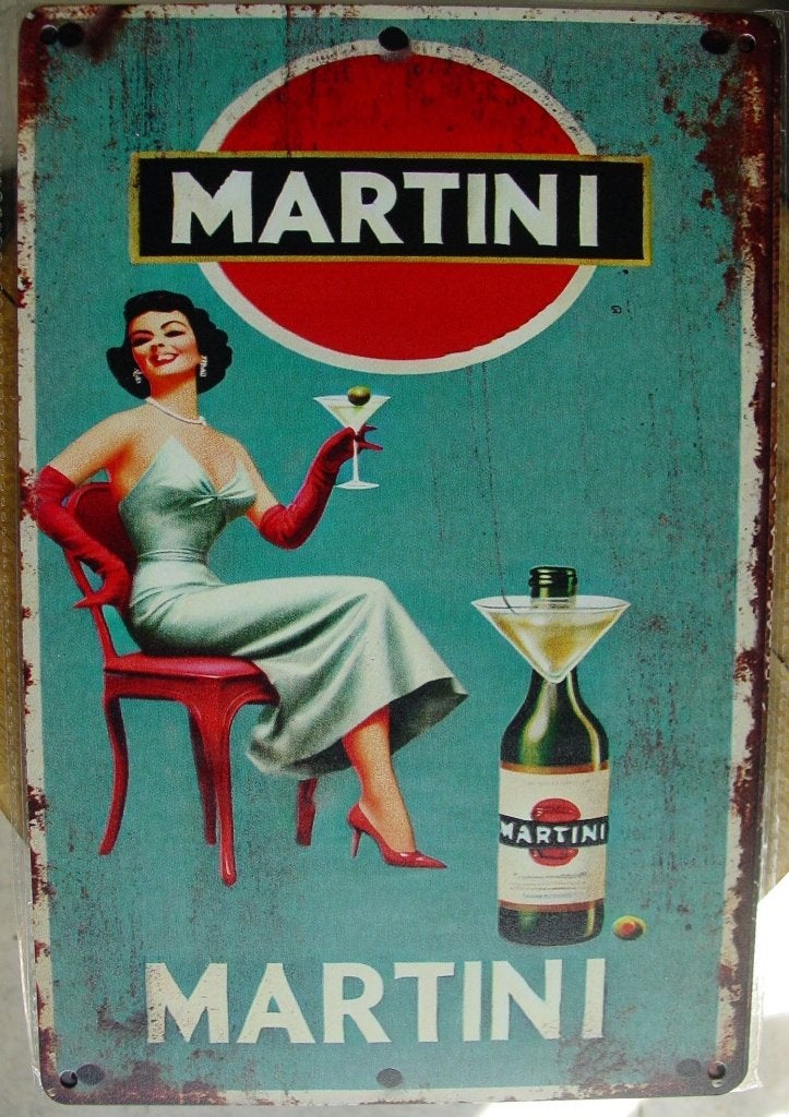 MARTINI REKLAME -METAAL-, Verzamelen, Ophalen of Verzenden