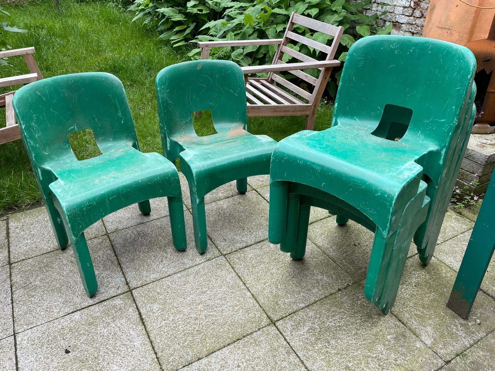 6x Joe Colombo x Kartell chairs (te restaureren), Ophalen, Gebruikt