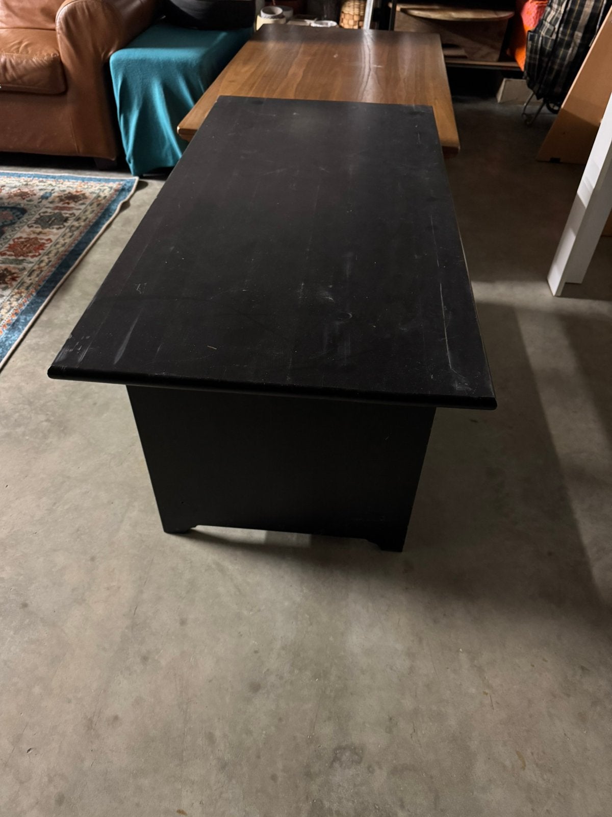 Zwarte salontafel – €50, Huis en Inrichting, Tafels | Salontafels, Ophalen, Gebruikt
