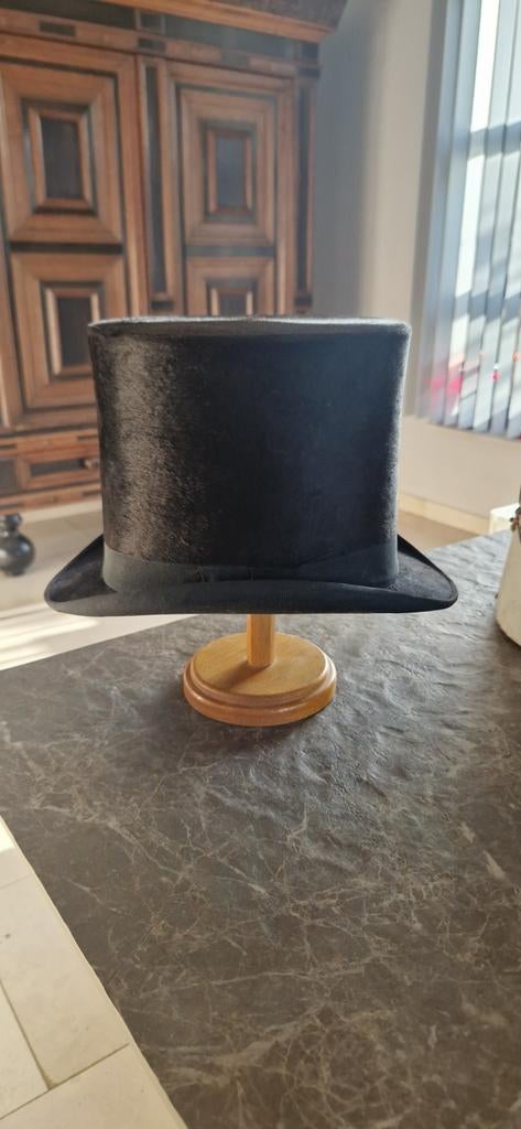 Hoge zijden hoed,  Paris., Antiek en Kunst, Ophalen of Verzenden