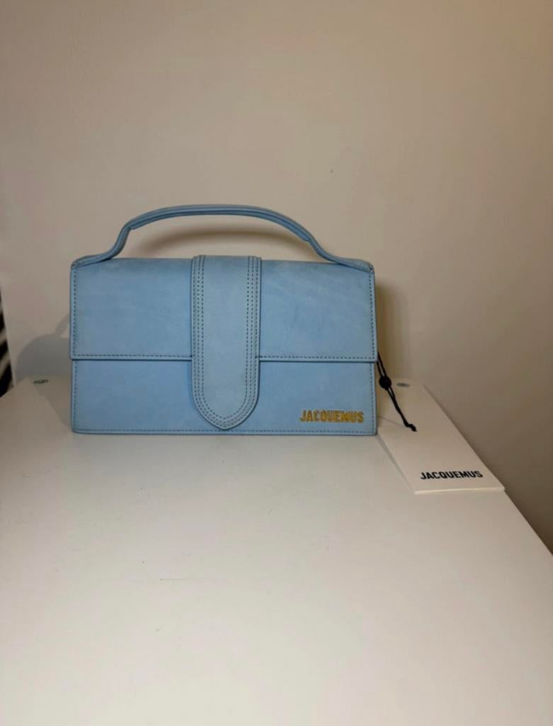 Jacquemus Le Grand Bambino handtas, Ophalen, Zo goed als nieuw, Blauw, Handtas