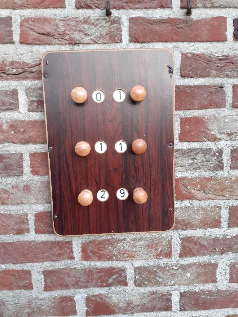 Vintage scorebord, Sport en Fitness, Ophalen, Gebruikt, Biljarttafel