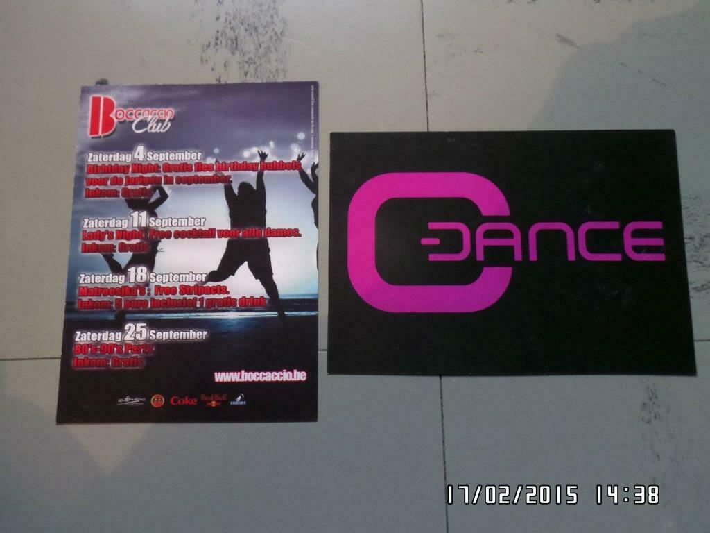 Flyers Boccaccio Club, Verzamelen, Ophalen of Verzenden, Gebruikt, Overige typen