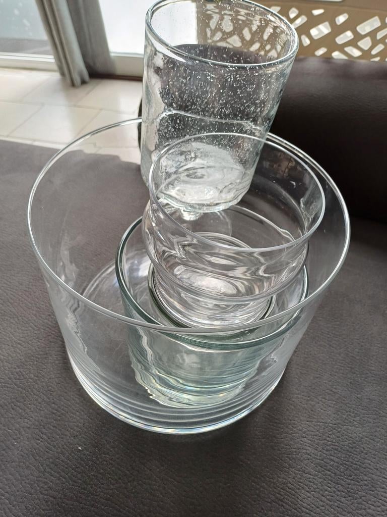 Lot de vases en verre, Enlèvement ou Envoi, Comme neuf