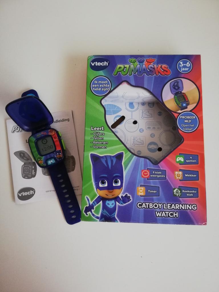 Vtech PJ masks uurwerk catboy, Kinderen en Baby's, Ophalen of Verzenden, Zo goed als nieuw