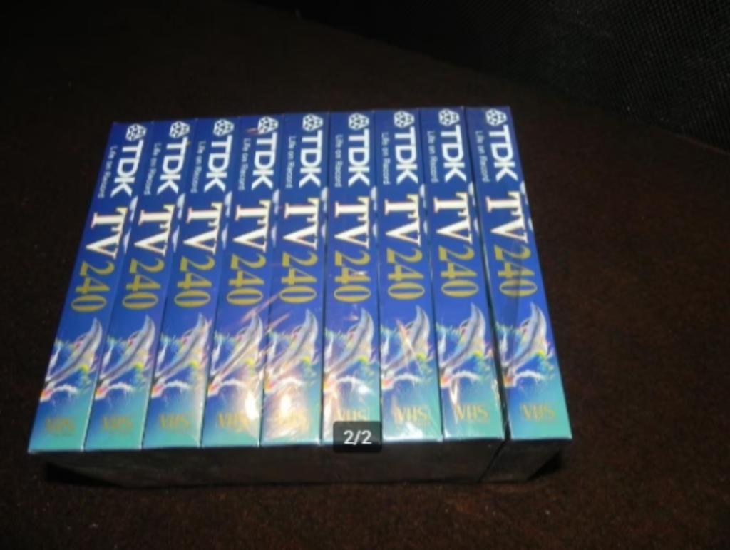 9 CASSETTES VHS TDK 240 MINUTES NEUVES, Tous les âges, Enlèvement ou Envoi, Neuf, dans son emballage, Autres genres