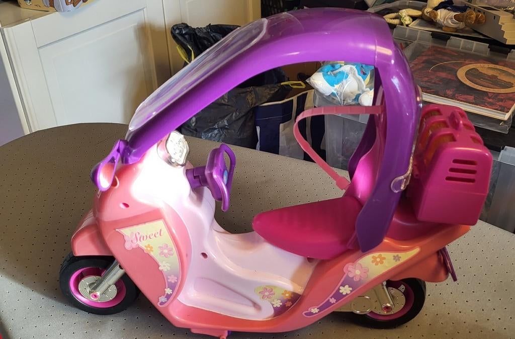 Barbie moto met geluid en voorlicht, Kinderen en Baby's, Ophalen, Zo goed als nieuw, Barbie