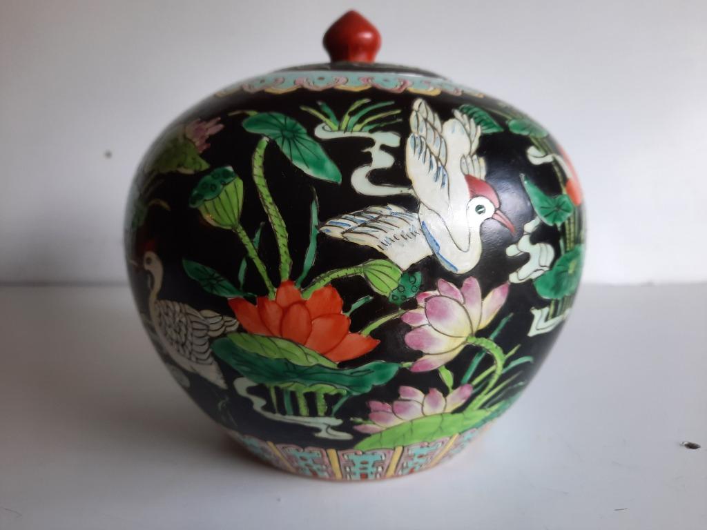 Vase à gingembre de Chine avec couvercle, Enlèvement ou Envoi