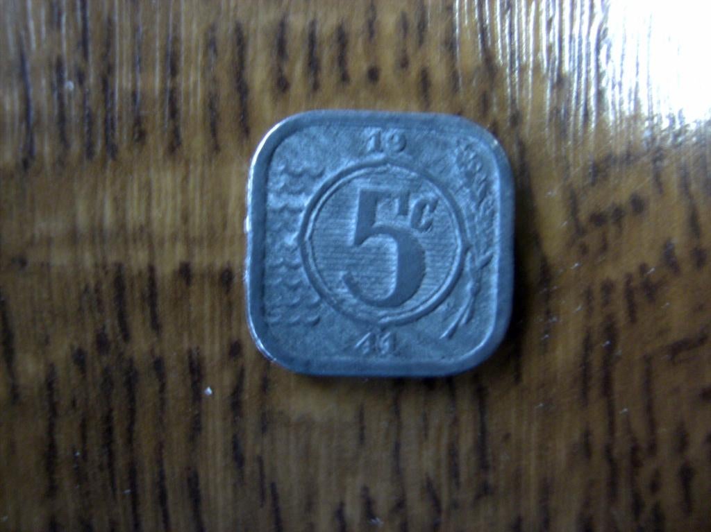 Nederland 5 cent zink 1941 Duitse bezetting, Postzegels en Munten, Verzenden, Koningin Juliana, 5 cent, Losse munt