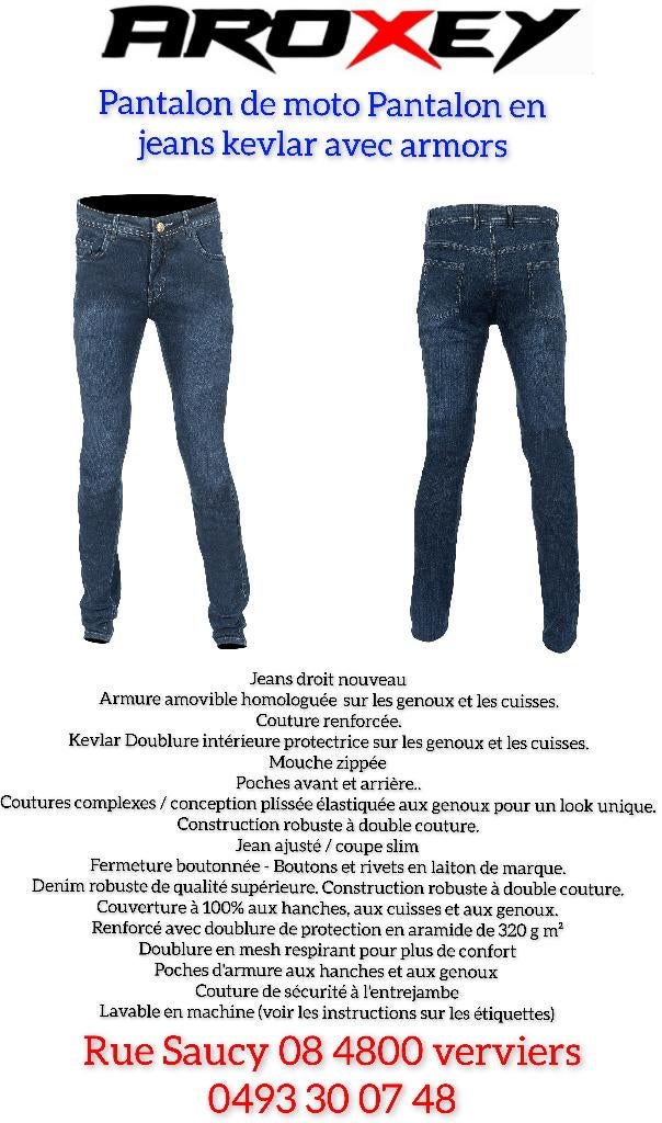 Motorbroek Kevlar jeansbroek met Armor Jeans, Verzenden, Nieuw met kaartje, Kinderen, Broek | textiel