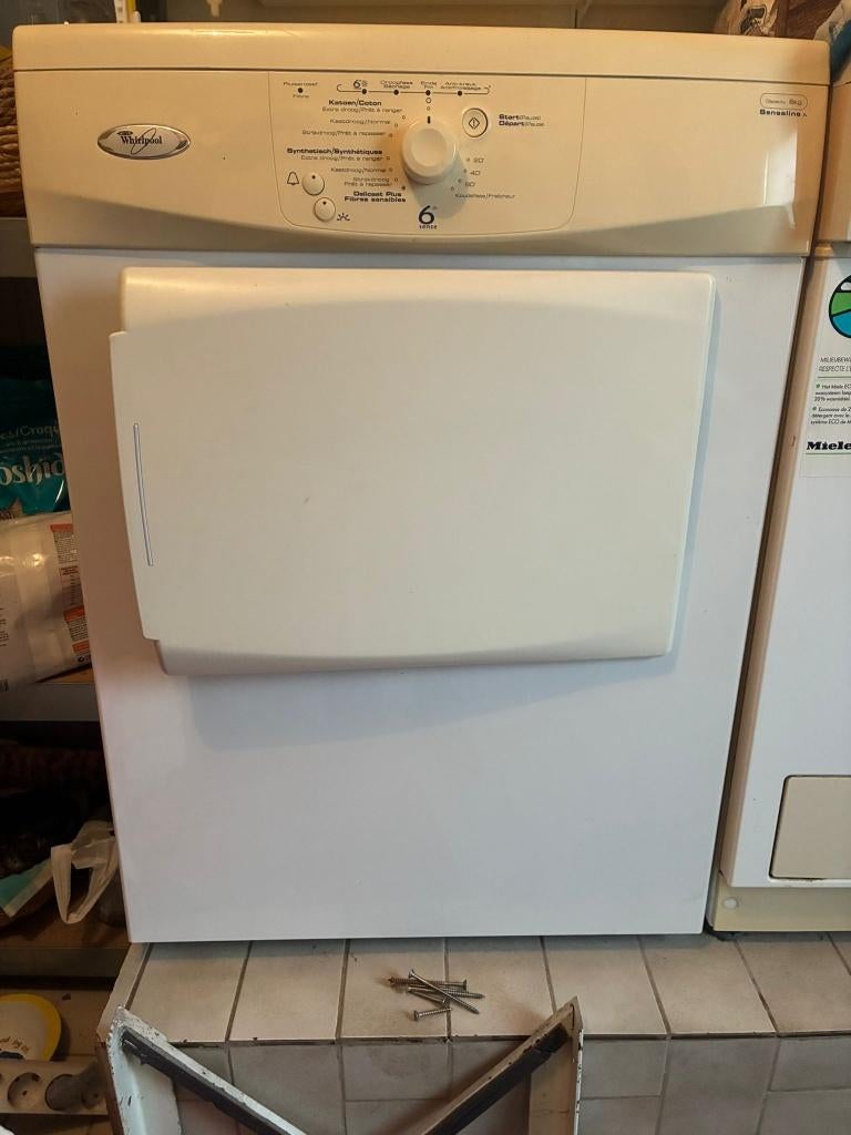 Droogkast Whirlpool met luchtafvoer, Electroménager, Sèche-linge, Utilisé, Évacuation d'air, Chargeur frontal, 4 à 6 kg, 85 à 90 cm