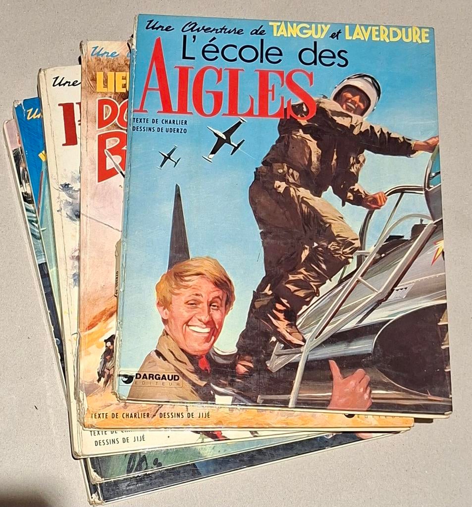 Lot : 5 épisodes "Une Aventure de Tanguy et Laverdure", Ophalen of Verzenden