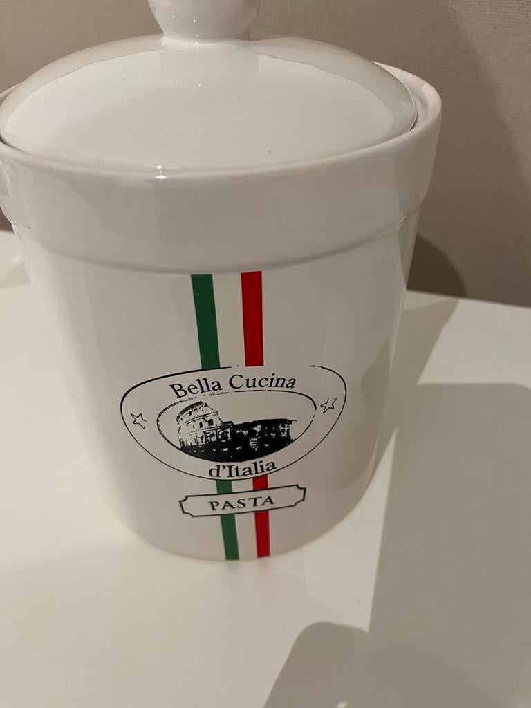 Grote hoge pot met Italiaanse kleuren, Huis en Inrichting, Keuken | Servies, Ophalen of Verzenden, Nieuw, Porselein, Overige typen