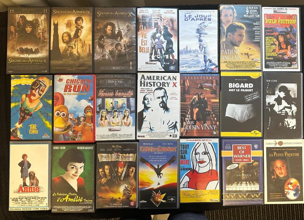 Lot 33 Cassettes Video VHS PAL Divers en Français, Enlèvement