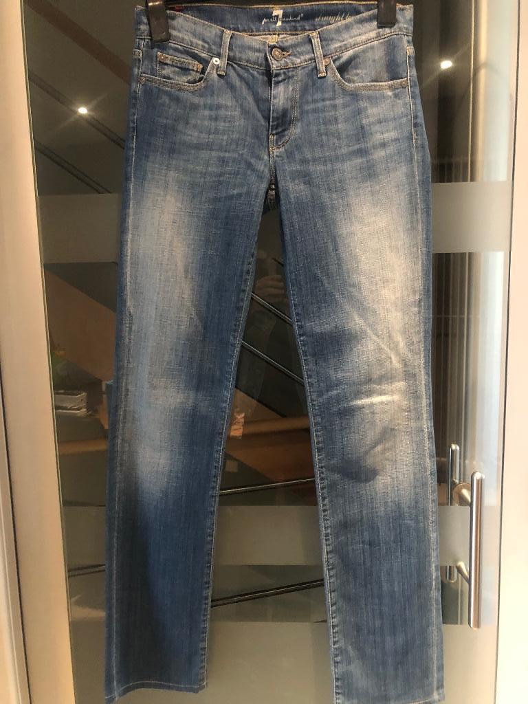 Damesjeans, recht model, maat 28, merk 7 far all mankind, pe, Taille 38/40 (M), Enlèvement ou Envoi, Comme neuf, Longs