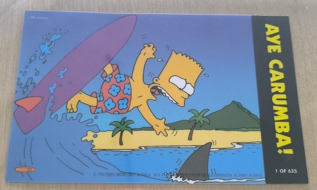 Tempo The Simpsons Downunder Oversize Box Card Aye Carumba, Ophalen of Verzenden, Zo goed als nieuw, Losse kaart