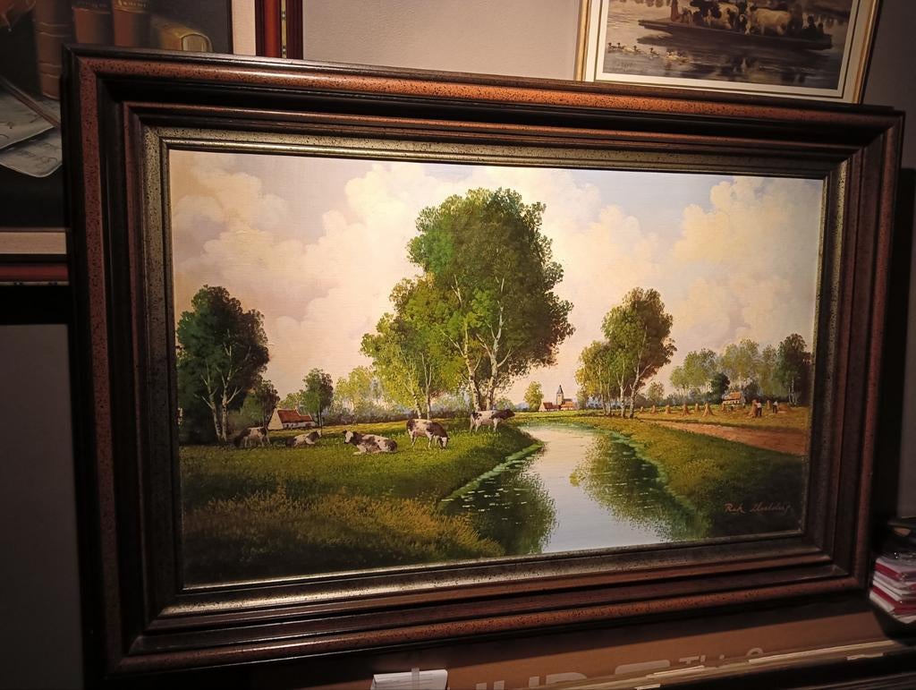 Koeien in weide, Antiek en Kunst, Ophalen