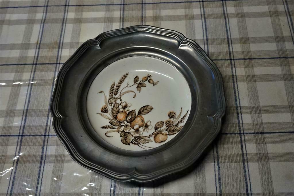 assiette étain et porcelaine, Enlèvement