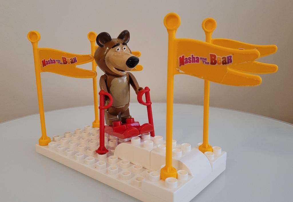 Masha and the Bear, Bear's Ski, PlayBig Bloks,  14 pcs, Ophalen, Zo goed als nieuw, Overige merken