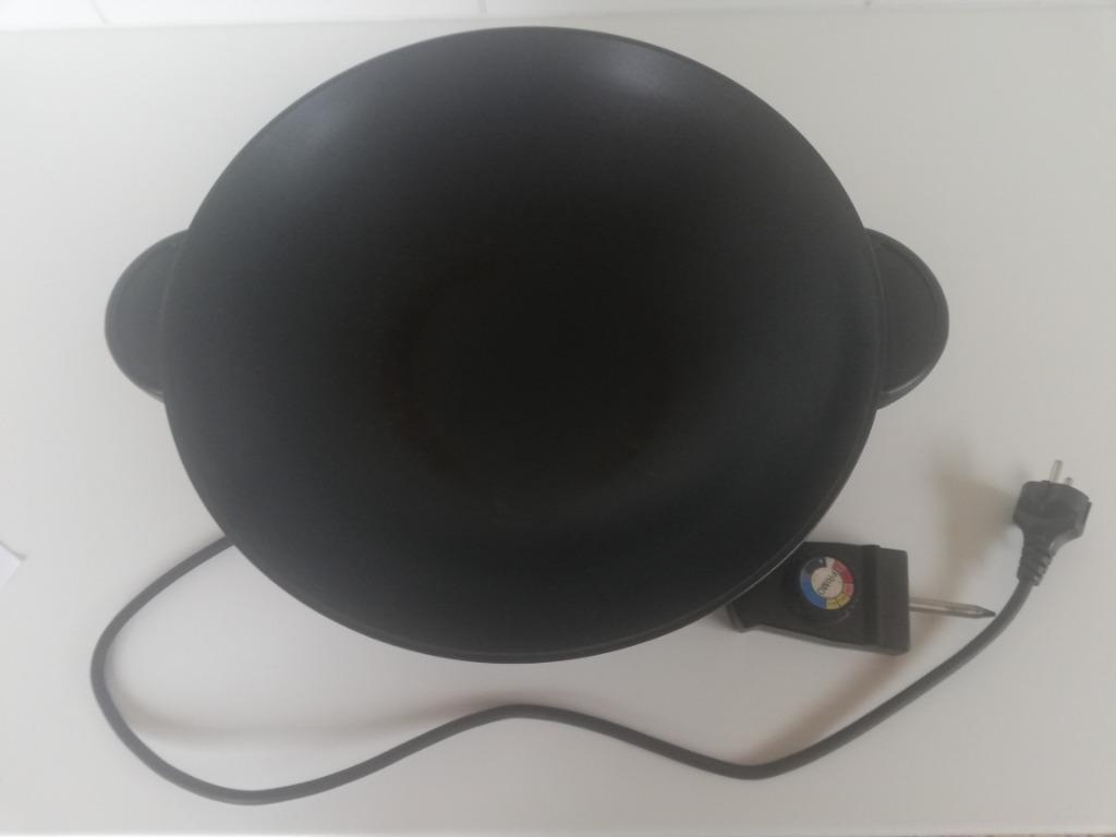 Elektrische Wok met anti-aanbaklaag en thermostaat., Envoi, Utilisé, Wok
