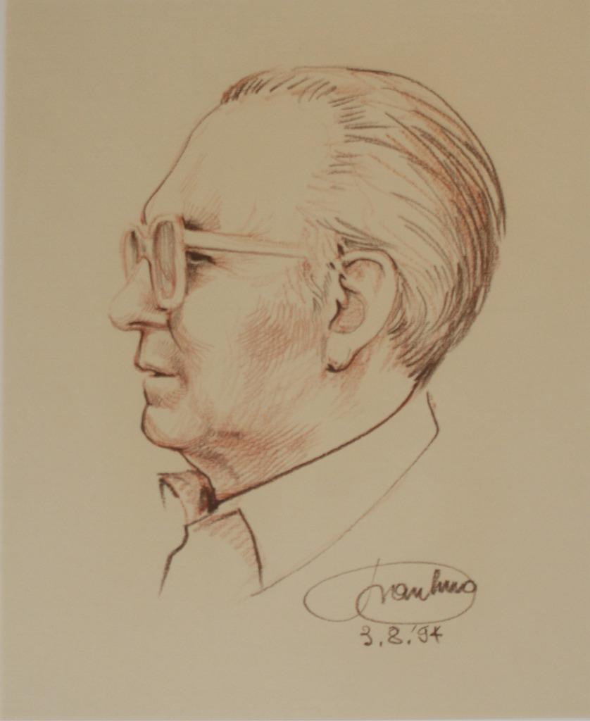 Frank-Ivo Van Damme (1932): Portret 1994 (55 x 65 cm), Ophalen of Verzenden