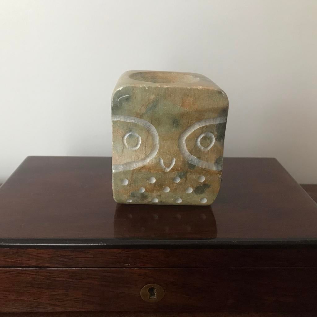 Uil handgemaakt in soapstone, Ophalen of Verzenden
