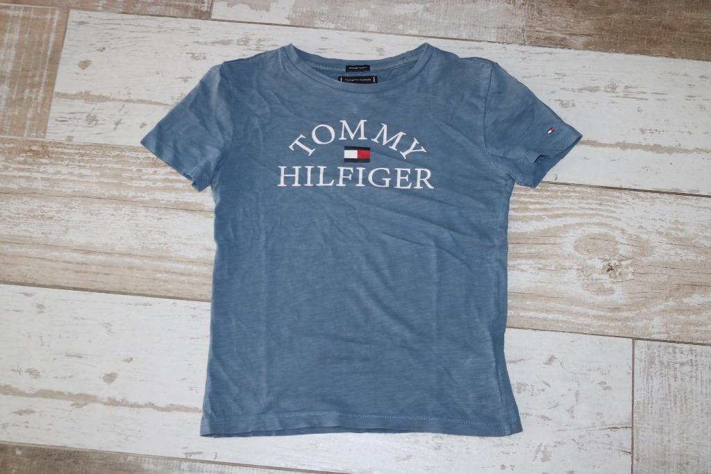 blauwe t-shirt Tommy Hilfiger maat 140, Gebruikt, Ophalen of Verzenden, Tommy Hilfiger, Shirt of Longsleeve
