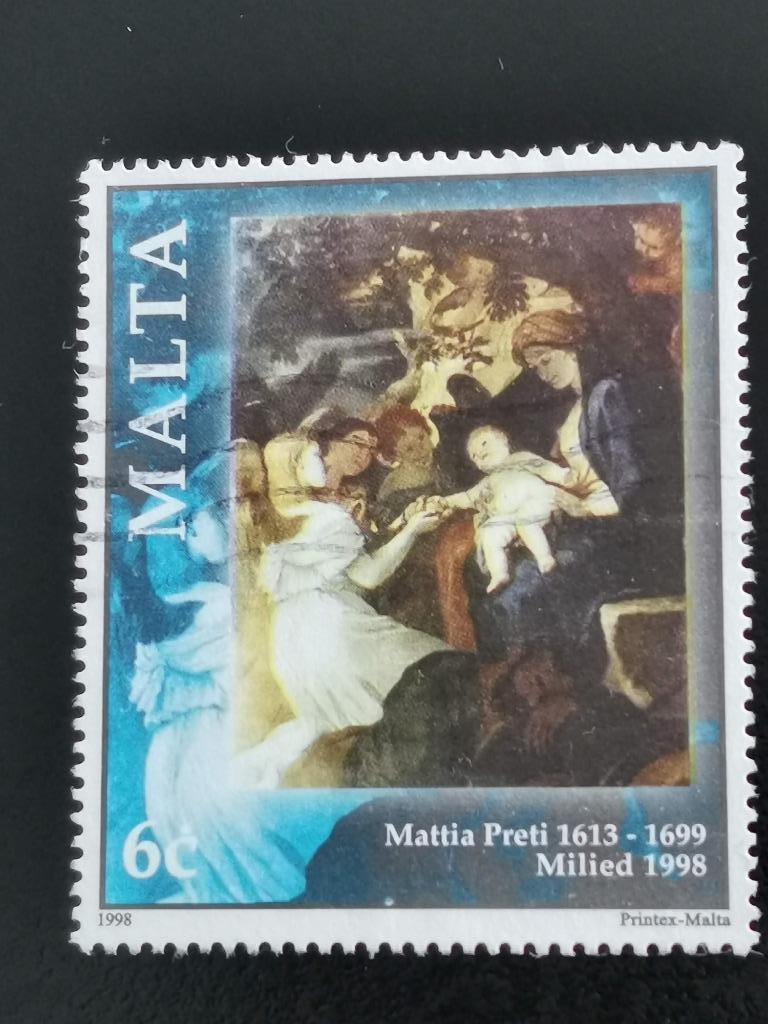 Malte 1998 - Noël, Enlèvement ou Envoi, Malte, Affranchi