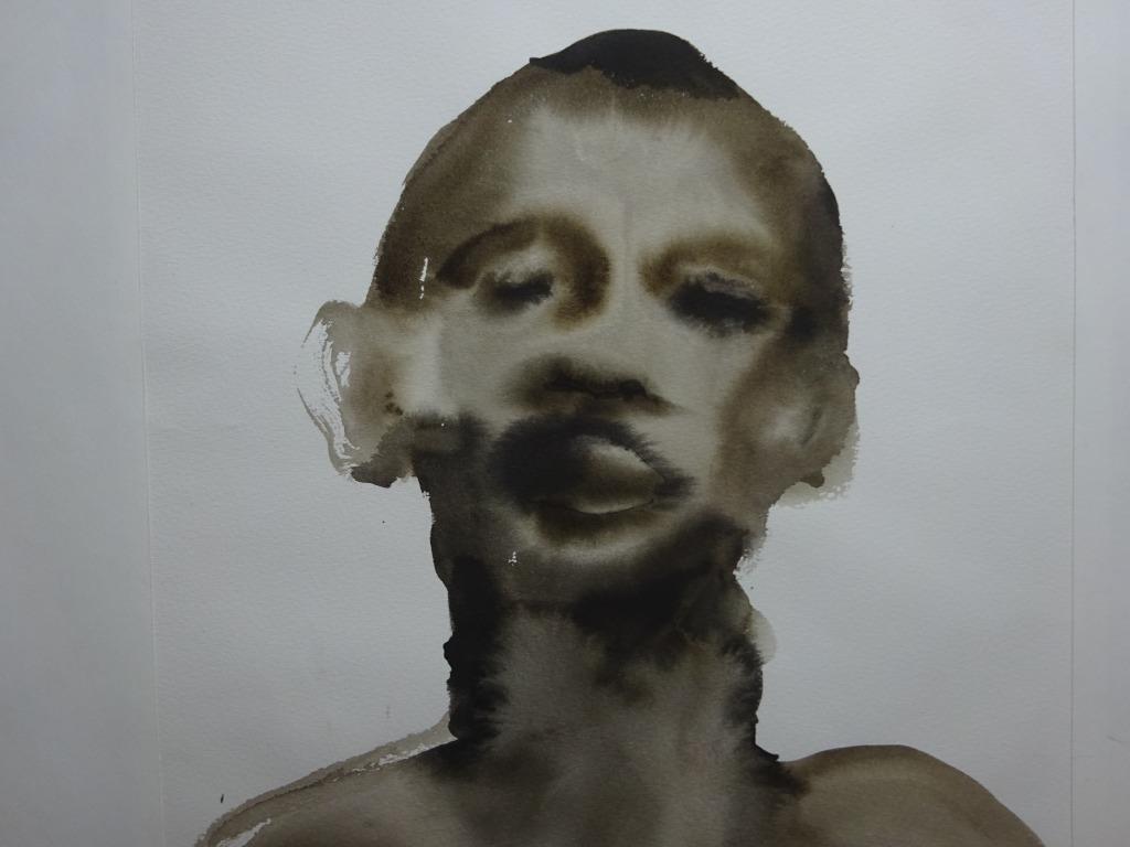 Stephanie Hin, aquarel / lavis, 50 x 36, Figuur 2001, Enlèvement ou Envoi