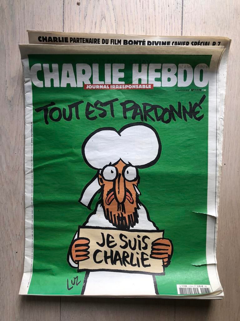 2 Charlie Hebdo kranten., Boeken, Tijdschriften en Kranten, Ophalen, Zo goed als nieuw