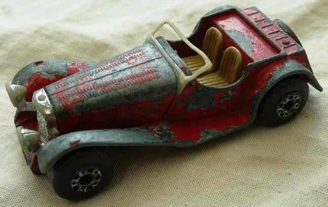Model, Matchbox, 1:50, No.47 Jaguar SS100 Red, 1983-1985.(1), Hobby & Loisirs créatifs, Voitures miniatures | 1:50, Enlèvement ou Envoi
